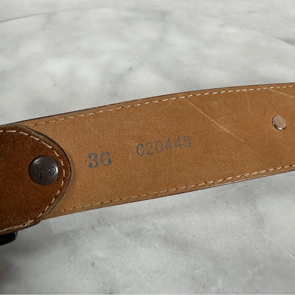 Justin‎ Rhinestone western belt dark brown leather suede silver cowgirl